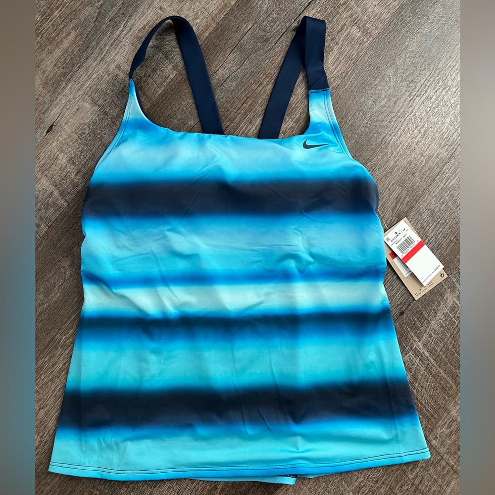Nike Blue Gradient Women's Swim Top